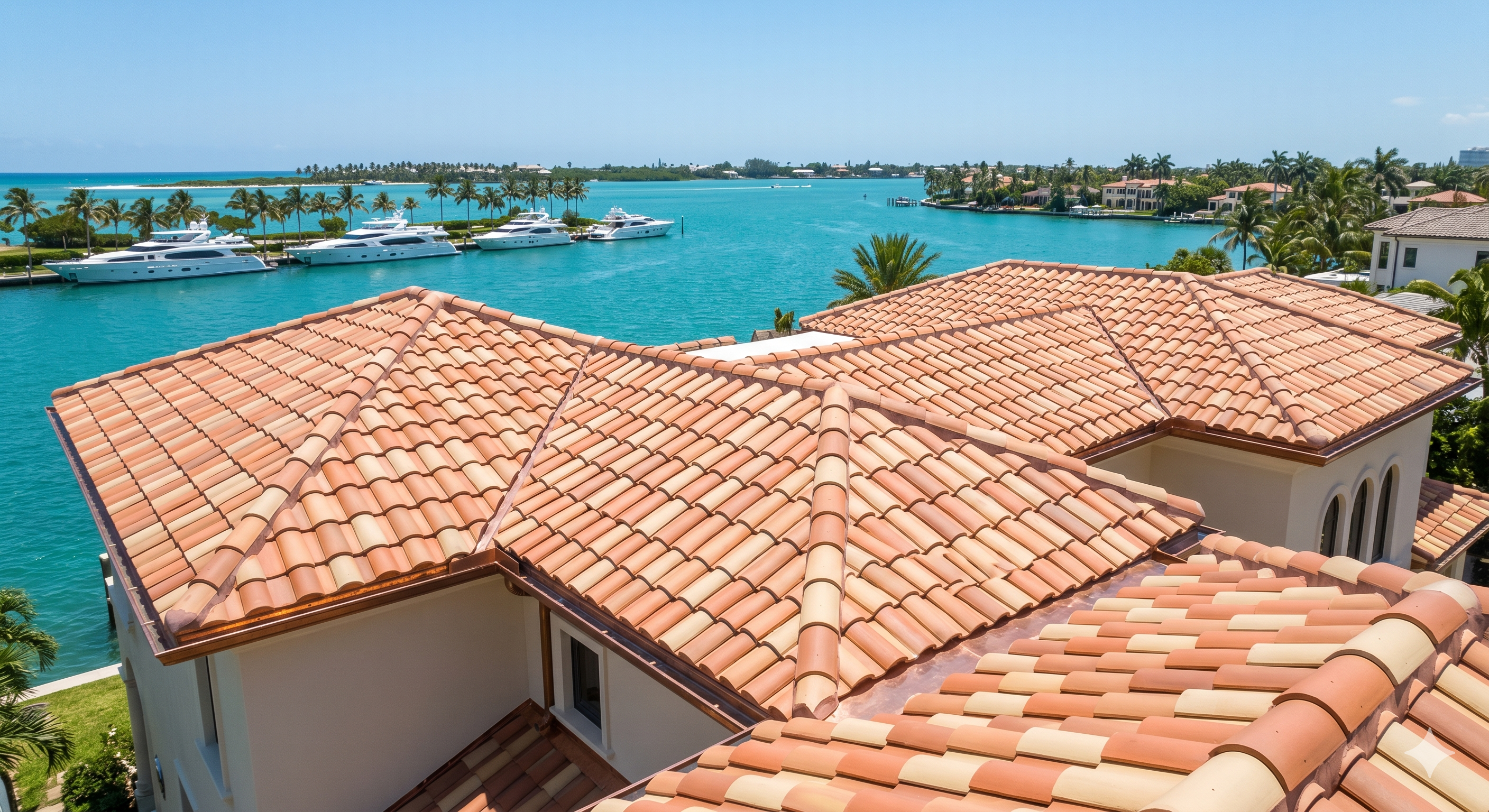 Detailed exterior building component and roof transition
